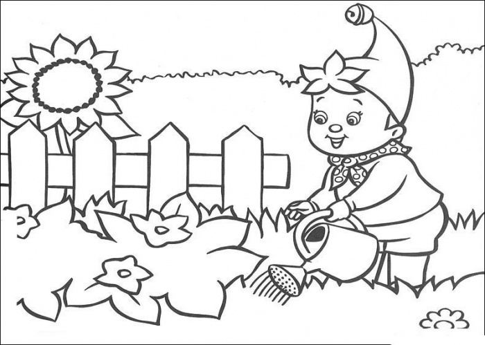 Garden Pictures To Color Gardening Coloring Pages Noddy And Plants 700x499 Garden Pictures To Color Gardening Coloring Pages Noddy And Plants