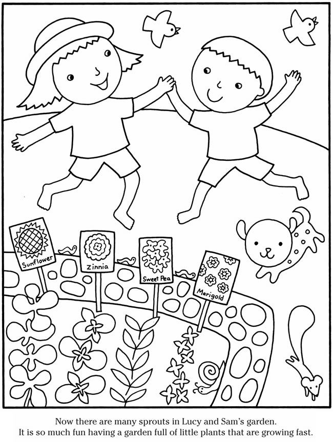 Simple Garden Coloring Pages 650x863 Simple Garden Coloring Pages