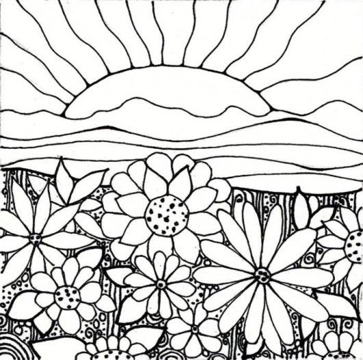 Plant Coloring Pages Flower Garden Coloring Pages Printable 530x525 Plant Coloring Pages Flower Garden Coloring Pages Printable