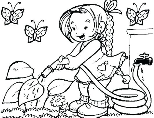 Flower Garden Coloring Page Flower Garden Coloring Pages Printable 530x407 Flower Garden Coloring Page Flower Garden Coloring Pages Printable