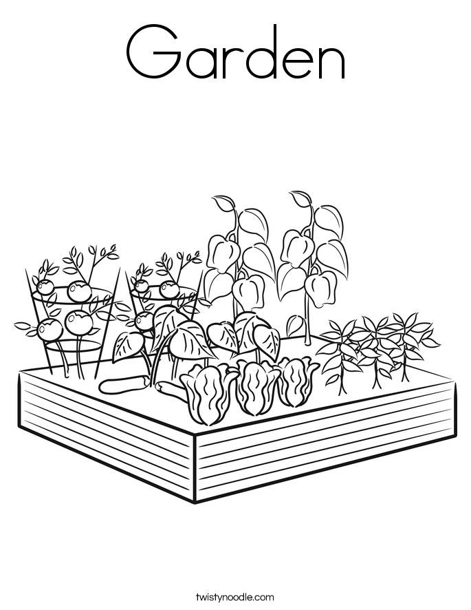 Garden Coloring Page 685x886 Garden Coloring Page