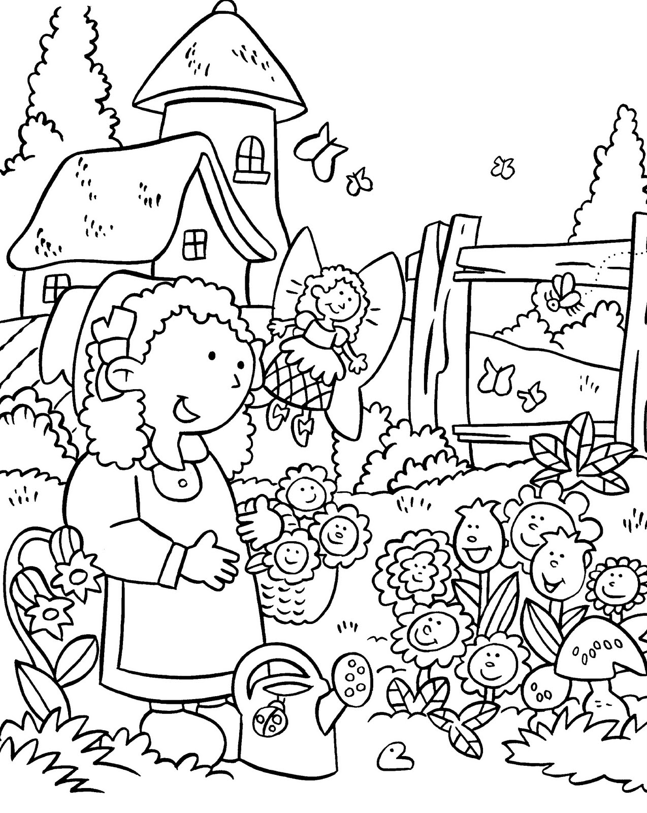 Garden Coloring Page Fresh 62 For Your Books With Gardening Pages 1274x1600 Garden Coloring Page Fresh 62 For Your Books With Gardening Pages