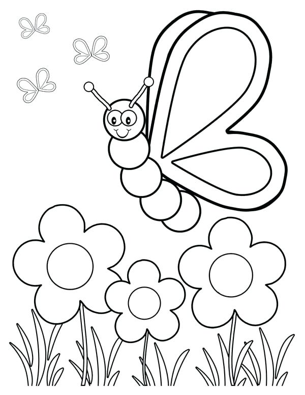 Garden Coloring Pages Friendly Butterfly In The Garden Coloring 600x776 Garden Coloring Pages Friendly Butterfly In The Garden Coloring