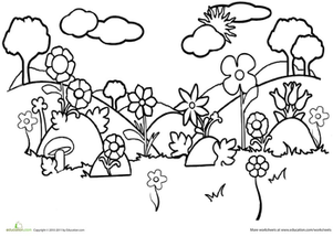 Garden Coloring Pages Amp Printables 301x214 Garden Coloring Pages Amp Printables