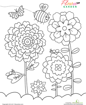 Flower Garden Worksheet 301x369 Flower Garden Worksheet