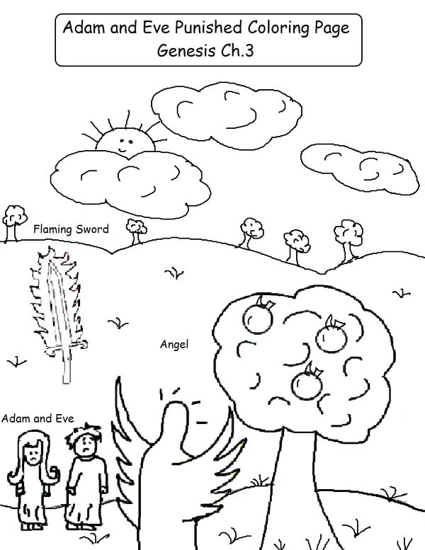 And Eve Punished By God In Garden Of Coloring Page Plus And Eve 600x777 And Eve Punished By God In Garden Of Coloring Page Plus And Eve