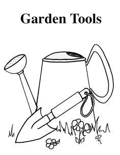 236x305 Kids Gardening Tools Matching Activity Sheet Gardening With Kids
