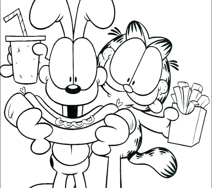 678x600 Garfield Coloring Page Coloring Page Garfield Christmas Coloring