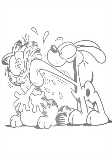 374x525 Garfield And Odie Coloring Pages Professional