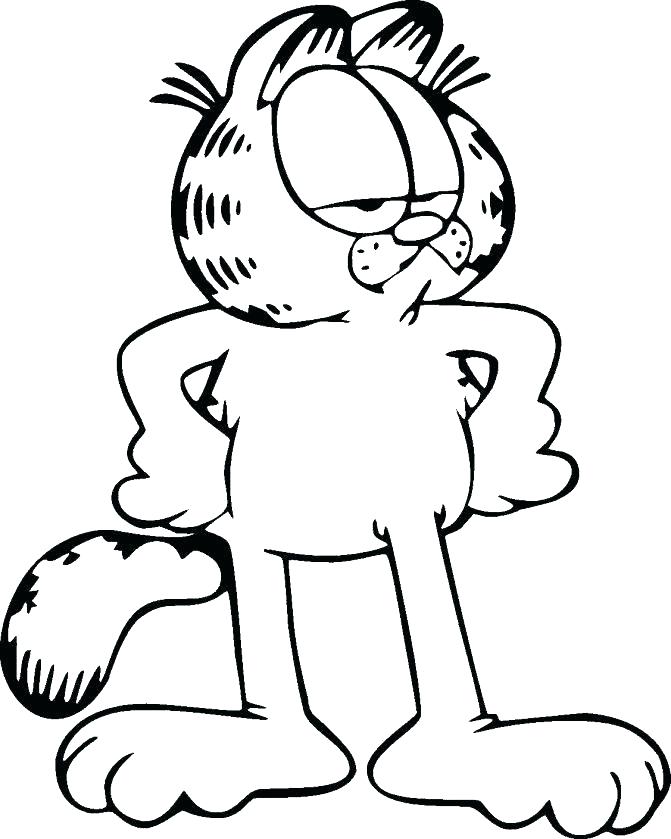 671x839 Garfield Coloring Page Color Pages Coloring Pages Medium Size