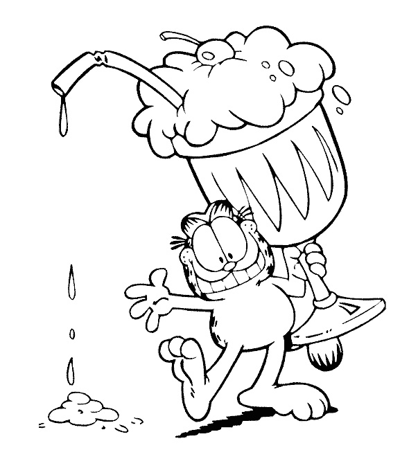 590x663 Garfield Coloring Pages