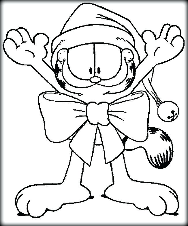 652x781 Garfield Coloring Pages Coloring Pages Garfield Christmas