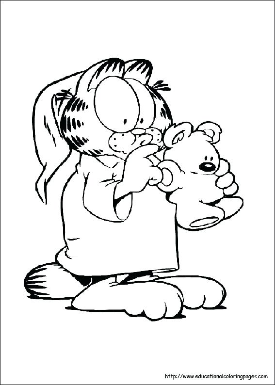 567x794 Garfield Coloring Pages Odie And Garfield Christmas Coloring Pages