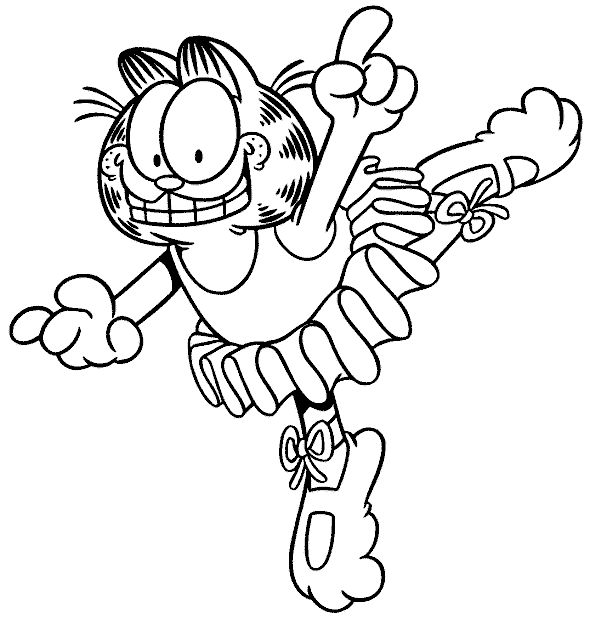 590x619 Printable Garfield Coloring Pages