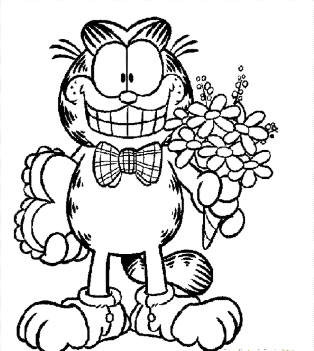 1086x1216 Free Garfield Coloring Pages Com Fair Acpra