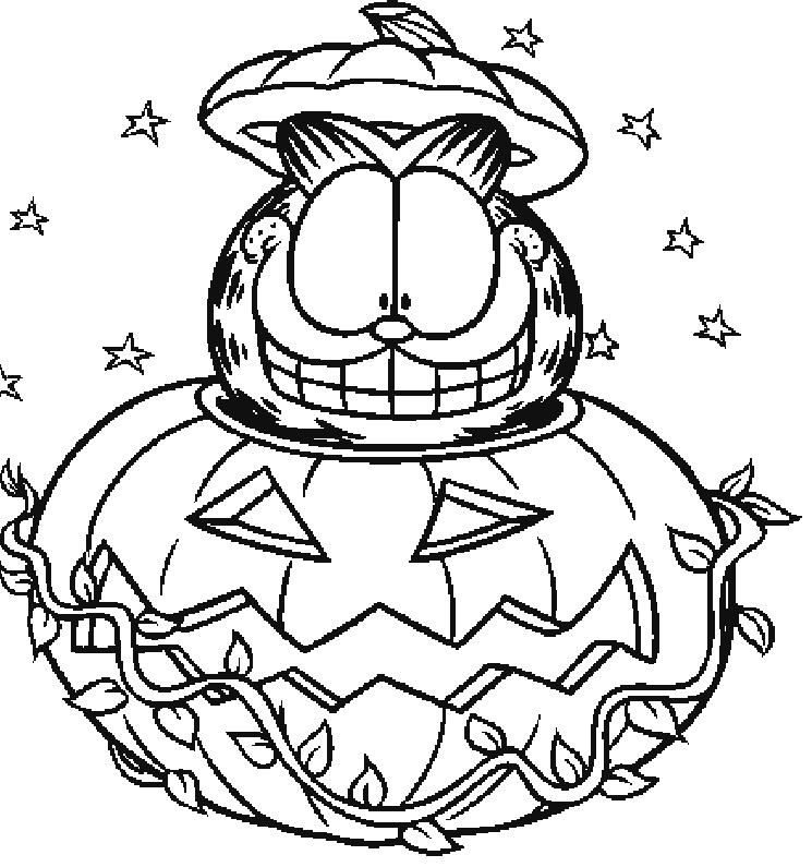 Wonderful Garfield Halloween Coloring Pages Ideas 745x795 Wonderful Garfield Halloween Coloring Pages Ideas