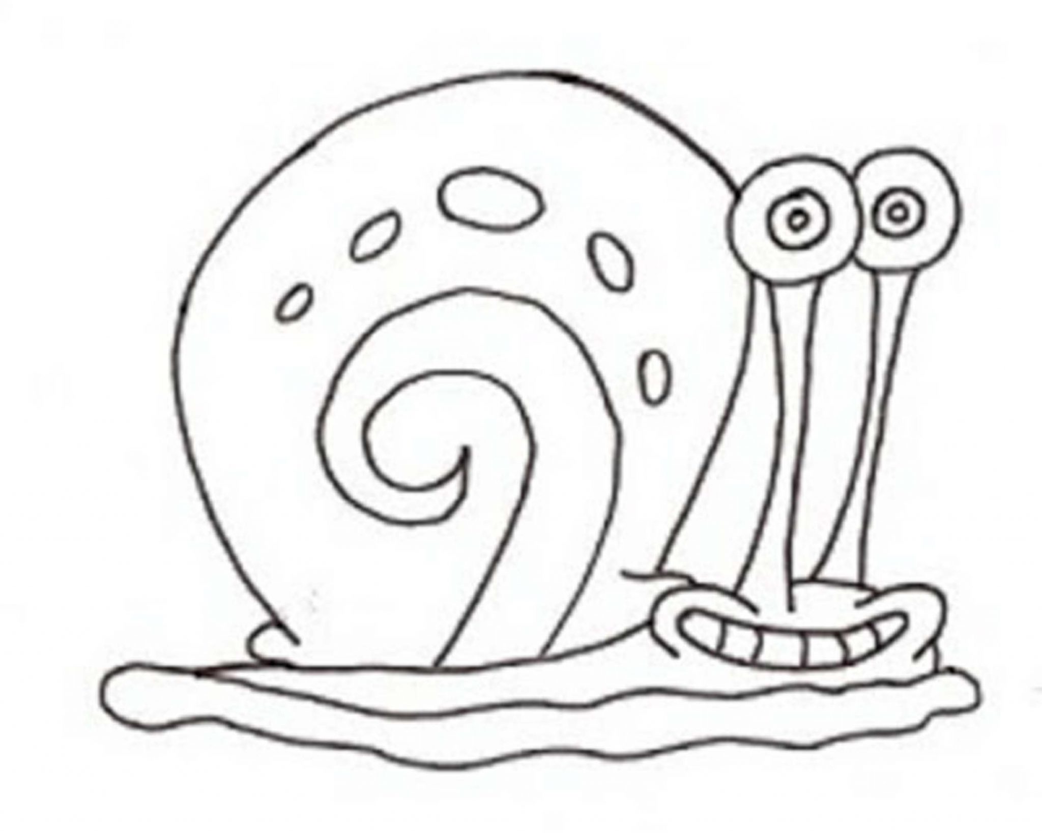 Gary Spongebob Coloring Page 2048x1638 Gary Spongebob Coloring Page