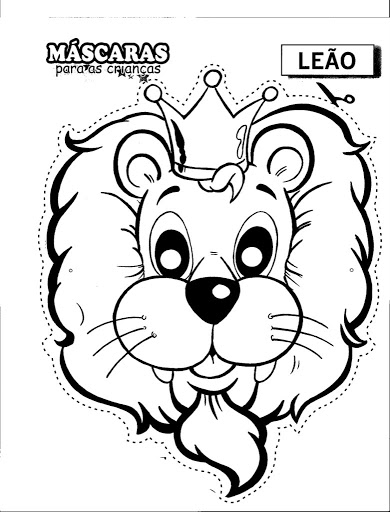 Lion Mask Coloring Pages 390x512 Lion Mask Coloring Pages