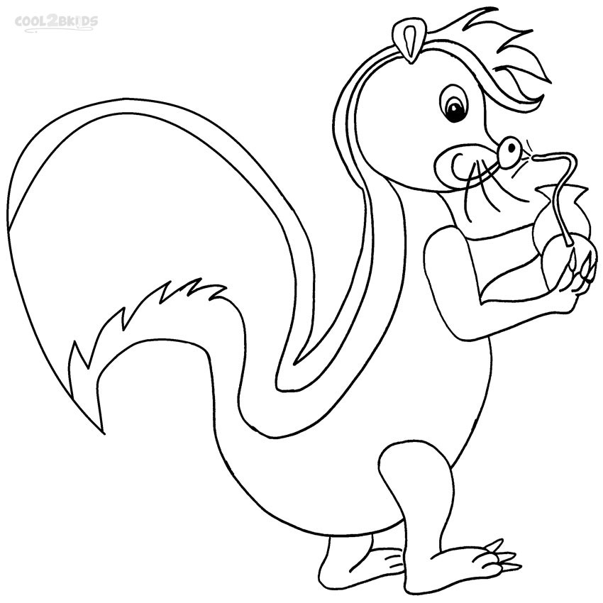 Skunk In A Gas Mask Coloring Pages 850x850 Skunk In A Gas Mask Coloring Pages
