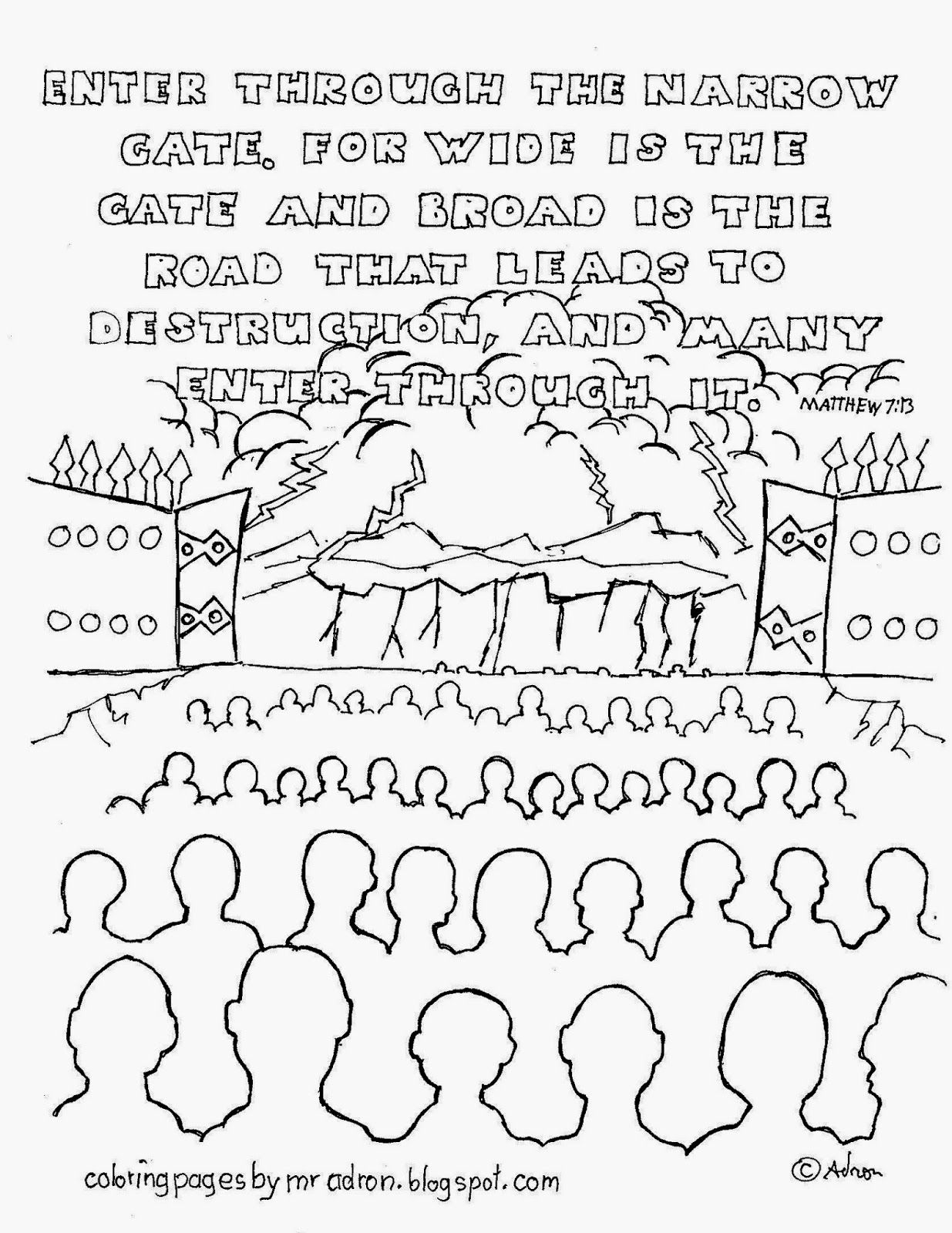 1235x1600 Enter Through The Narrow Gate Coloring Page. See More