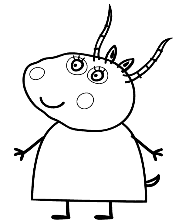 Madame Gazelle Printable Coloring Page To Print Or Download For Free 600x740 Madame Gazelle Printable Coloring Page To Print Or Download For Free