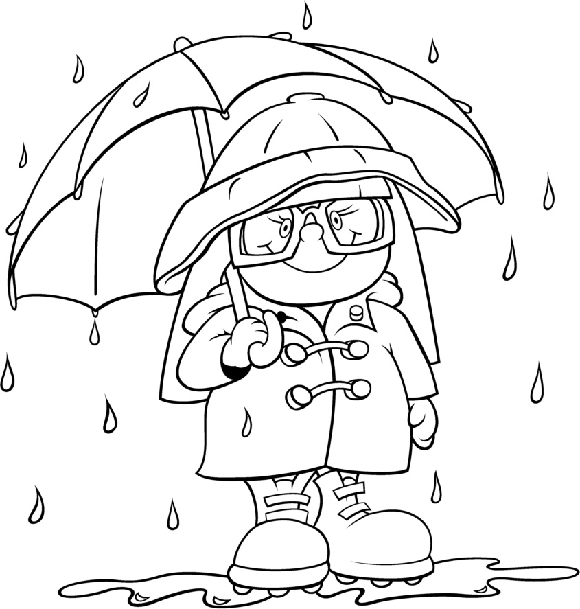 Rain Gear Coloring Page Weather And Seasons Activities 845x887 Rain Gear Coloring Page Weather And Seasons Activities