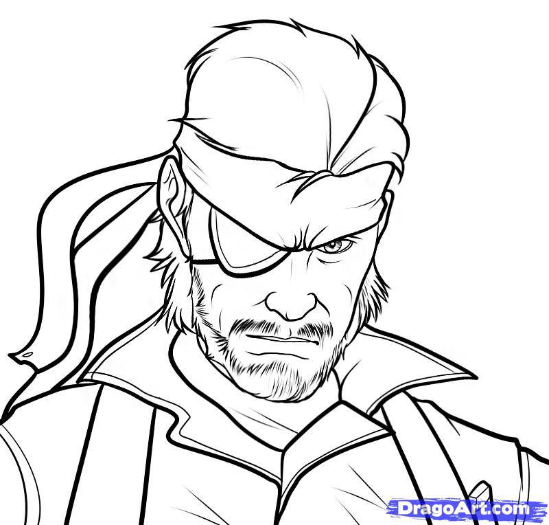 Snake Metal Gear Coloring Pages 800x764 Snake Metal Gear Coloring Pages