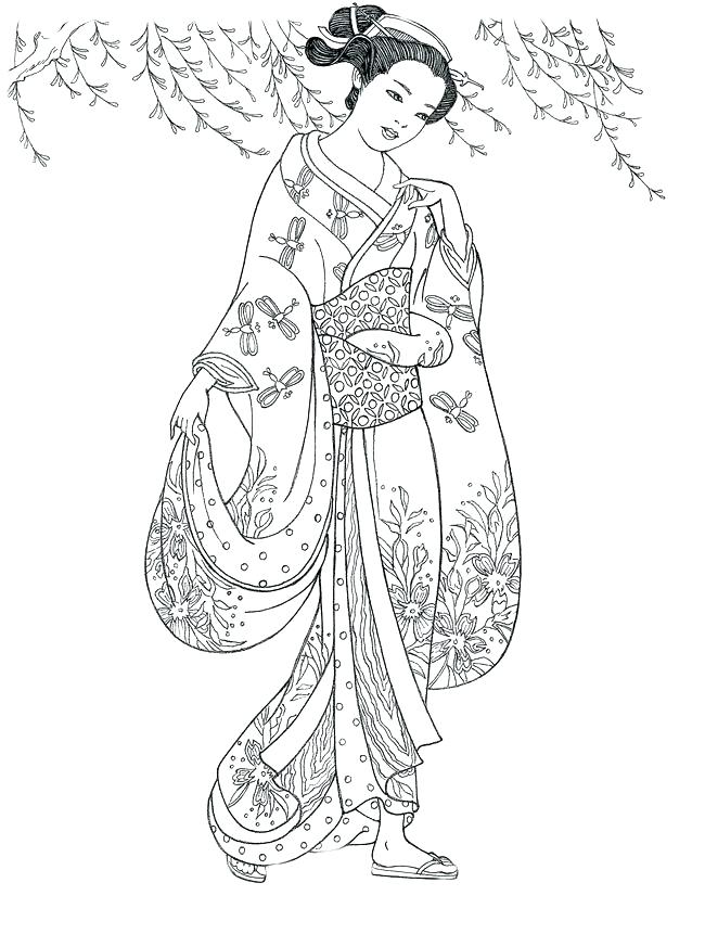 Geisha Coloring Pages Geisha Coloring Pages Adult Coloring Pages 650x861 Geisha Coloring Pages Geisha Coloring Pages Adult Coloring Pages