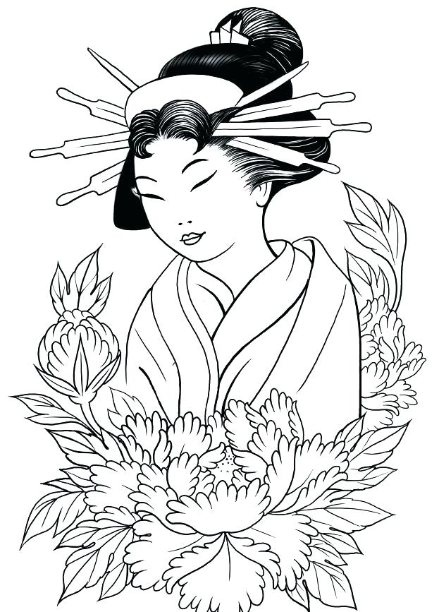 Geisha Coloring Pages Waving Geisha Coloring Page Geisha Coloring 623x867 Geisha Coloring Pages Waving Geisha Coloring Page Geisha Coloring