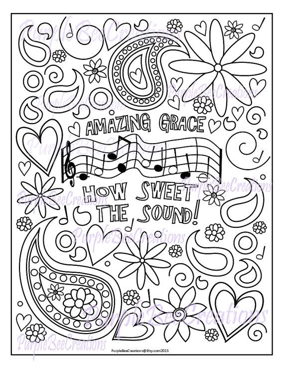 570x738 Coloring Page Hymn Coloring Page Amazing Grace Hymn Coloring