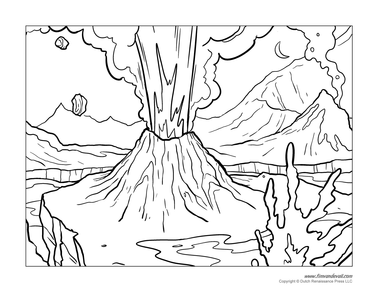 Improved Geology Coloring Pages Volcano 4 00 Volcanos 1500x1159 Improved Geology Coloring Pages Volcano 4 00 Volcanos