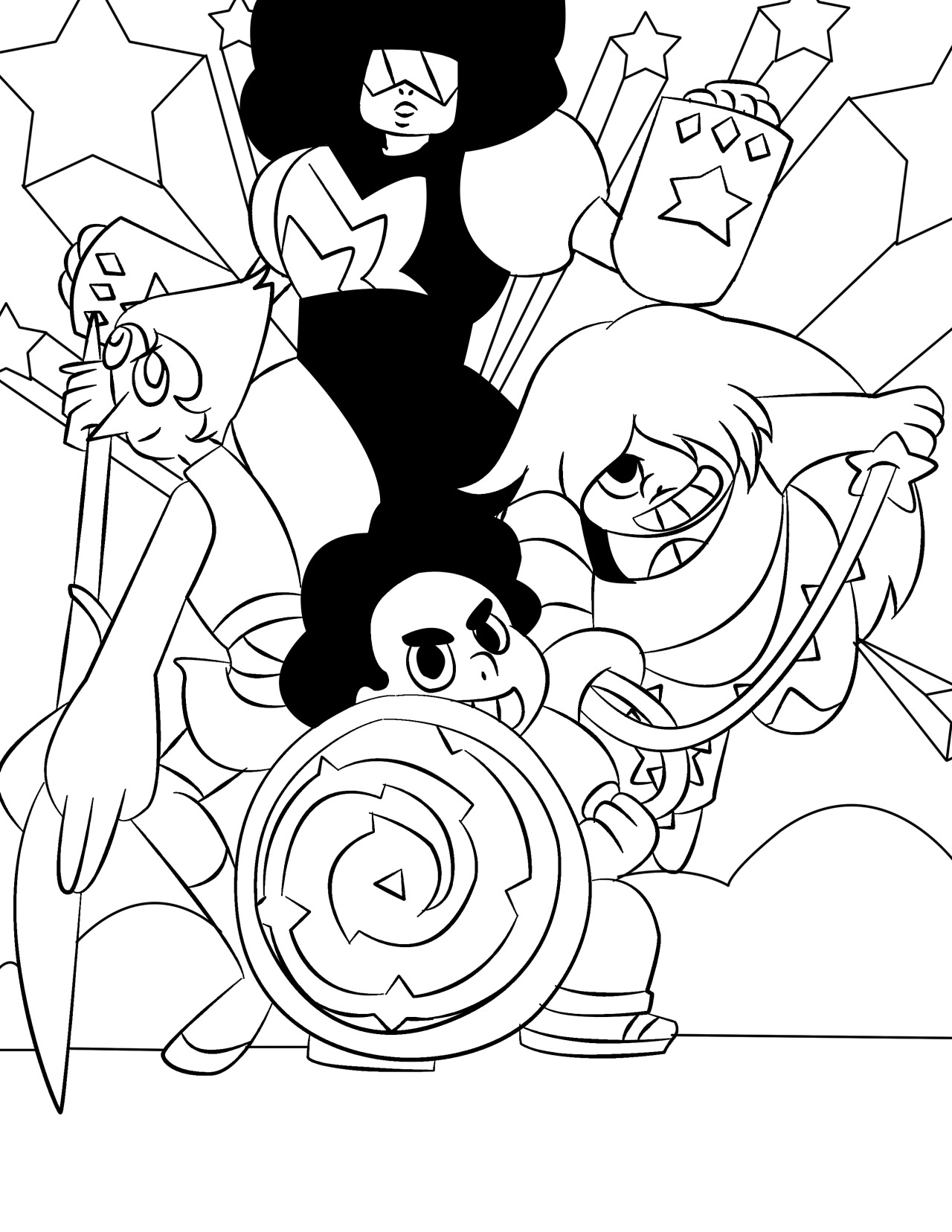 Su And Cn Coloring Pages Drawsome Dreamer Gem Squad Coloring Page! 1280x1656 Su And Cn Coloring Pages Drawsome Dreamer Gem Squad Coloring Page!