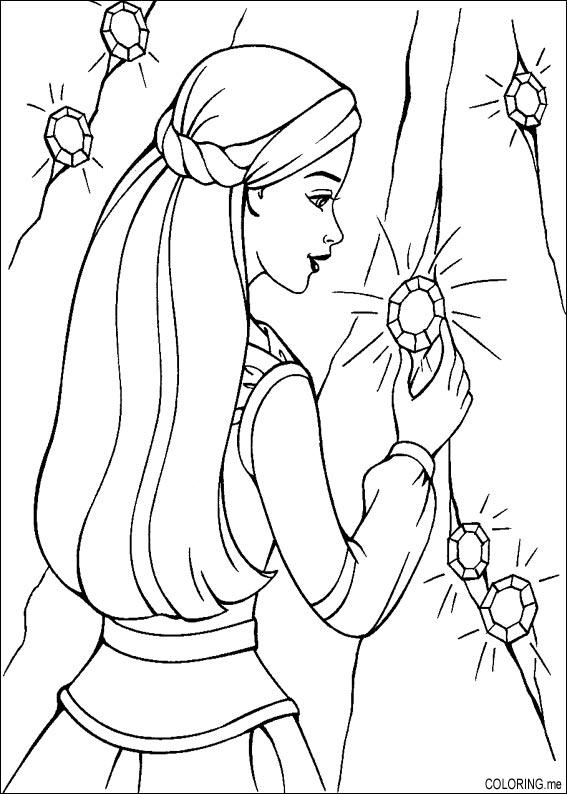 Coloring Page Barbie Magic Pegasus Gems 567x794 Coloring Page Barbie Magic Pegasus Gems