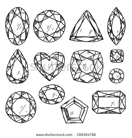 450x470 Gem Stones Coloring Page Adult Coloring Gemstone Tutorial Step 1