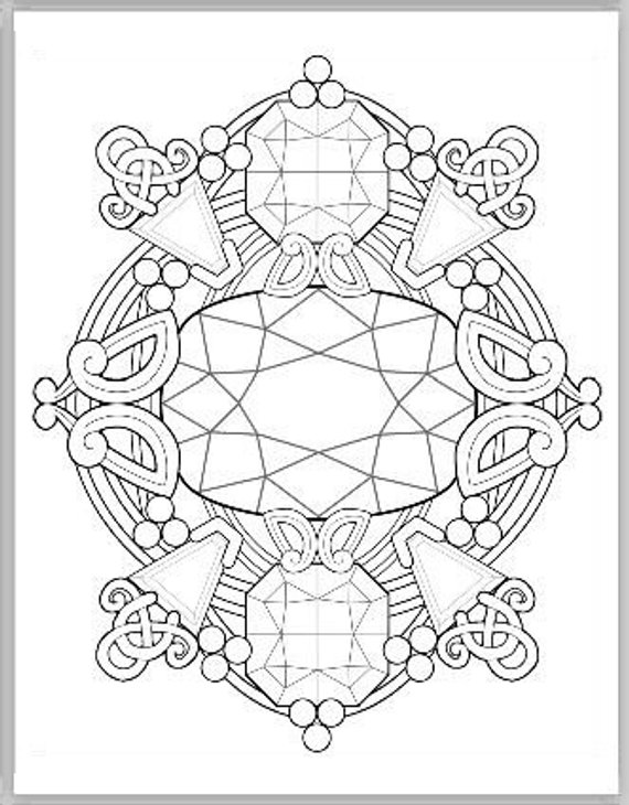570x730 Gemstone Fantasy Coloring Book Vol. I Pdf Coloring Pages