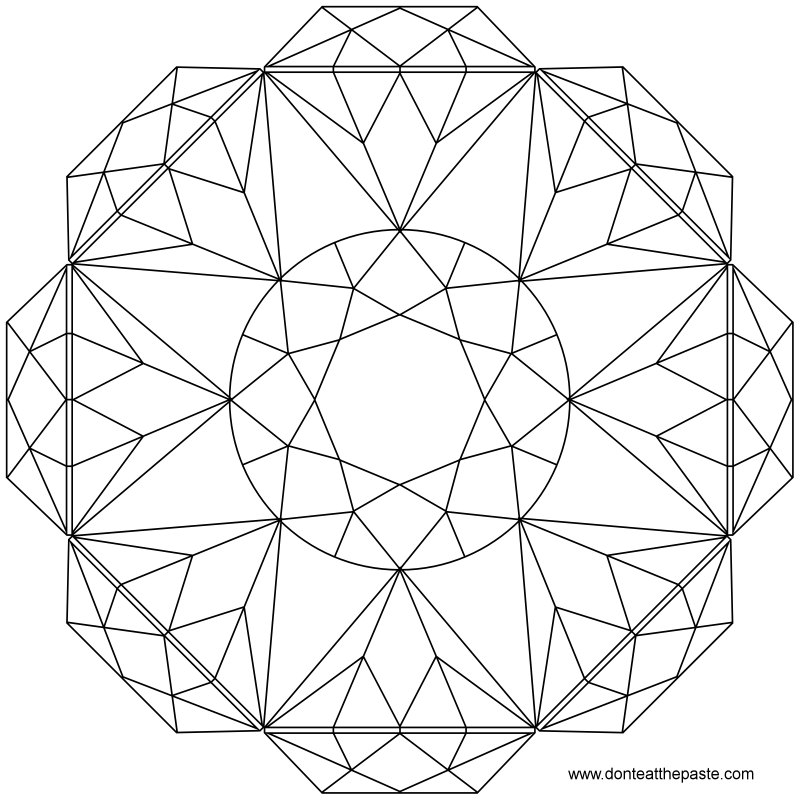800x800 Don'T Eat The Paste Brilliant Cut Mandala To Color