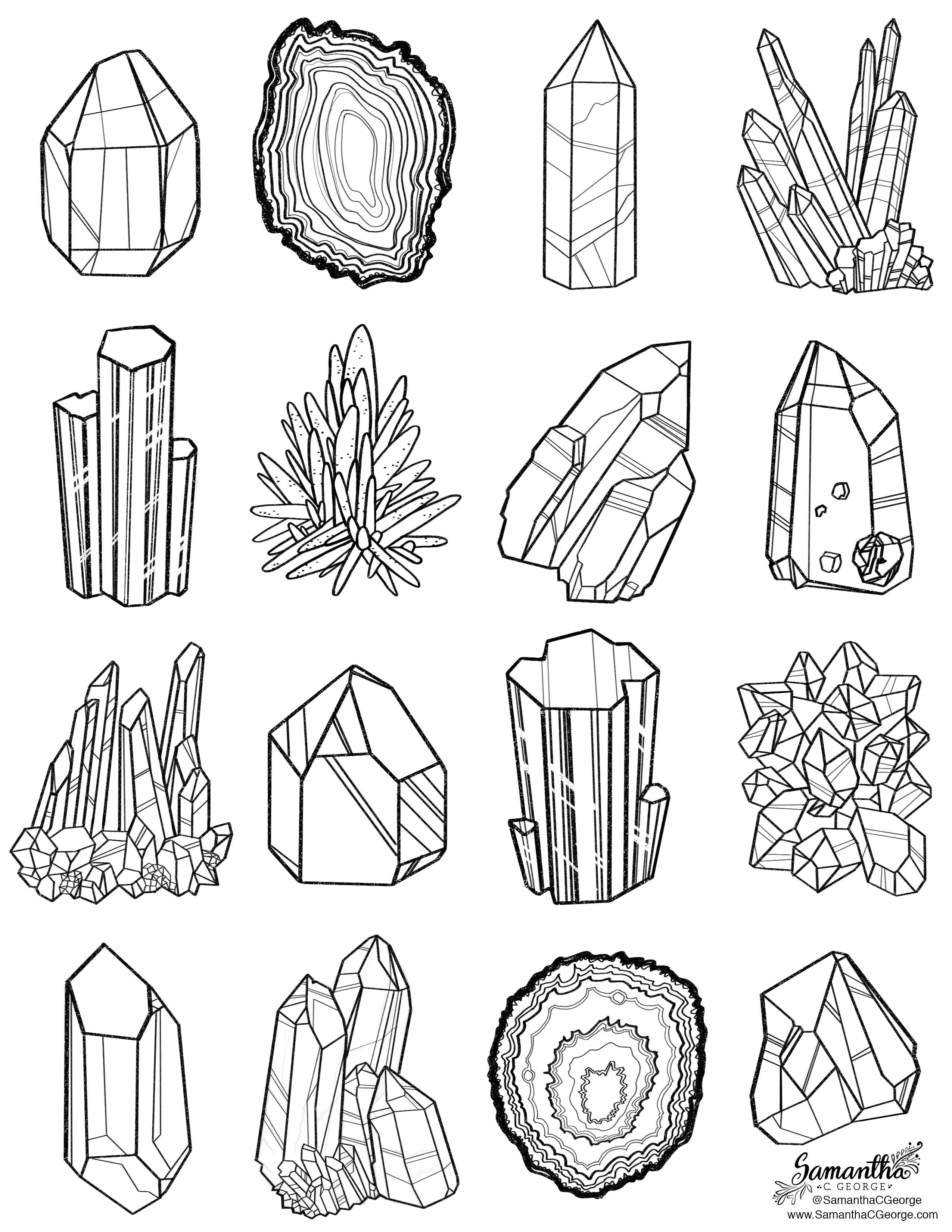 2550x3300 Destiny Geology Coloring Pages Gem Page Samantha C George