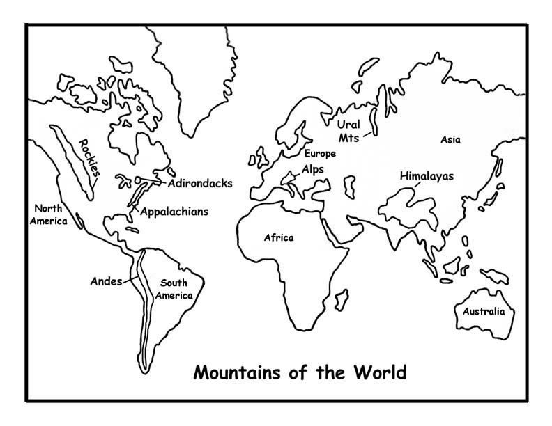 792x612 Mountains Of The World Map Geology School