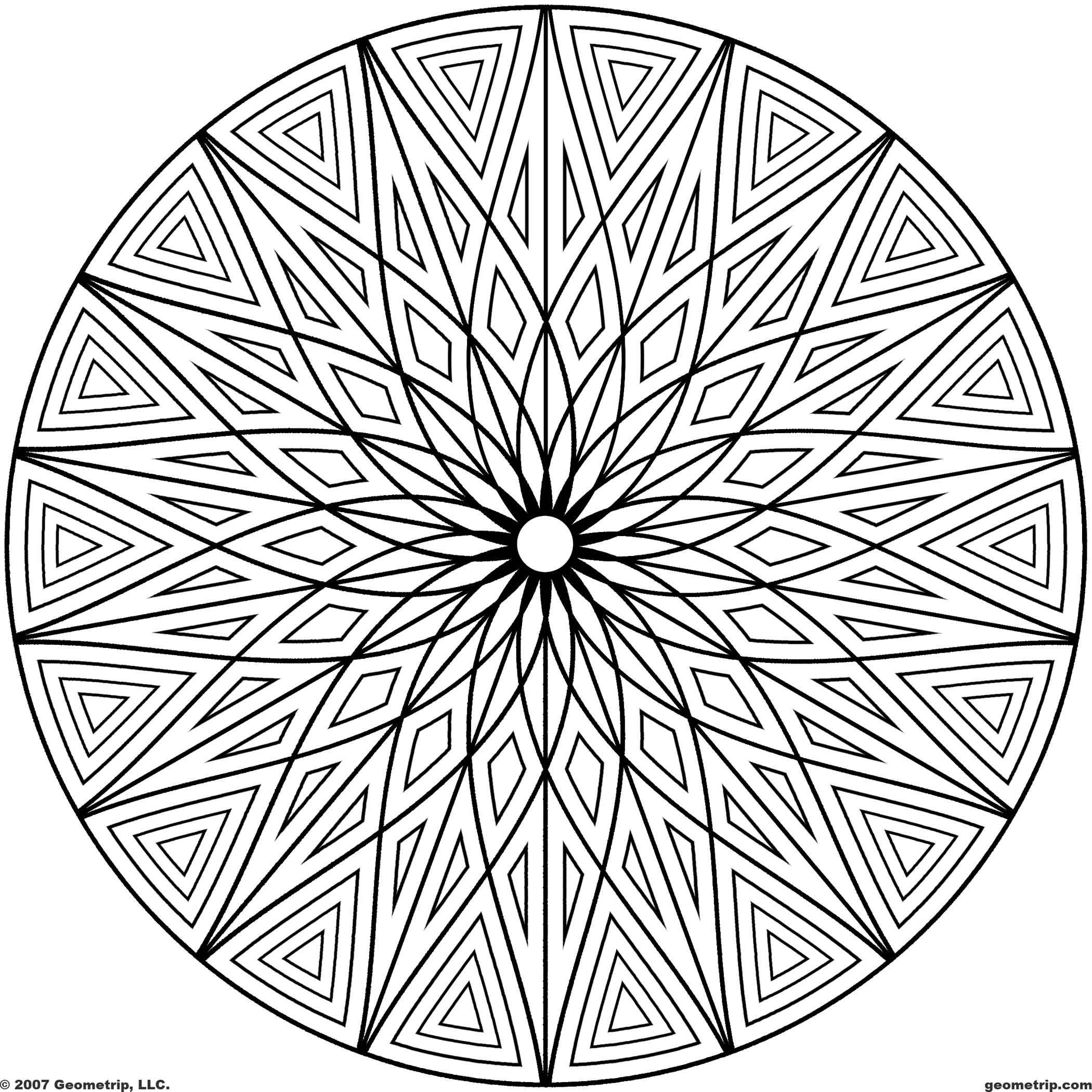 2100x2100 Adult Coloring Pages Geometric Designs