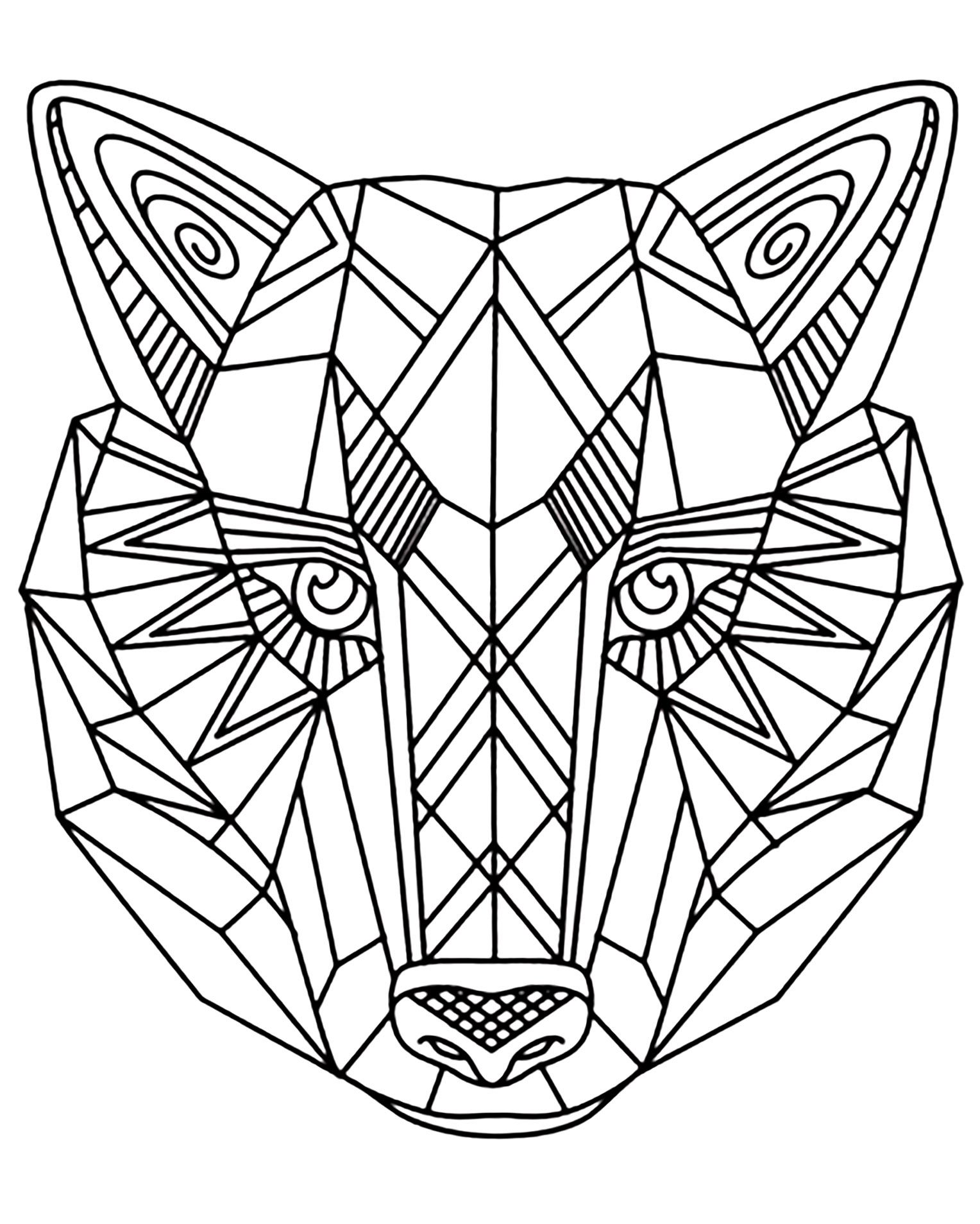 1528x1907 Incredible Wolf Coloring Pages For Adults Justcolor Image