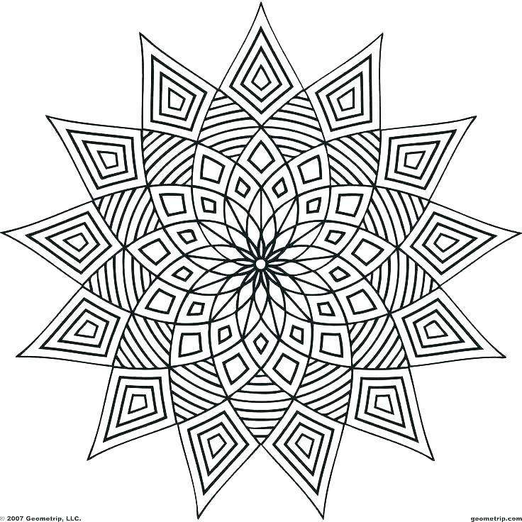 736x736 Free Design Coloring Pages Geometrical Design Coloring Pages