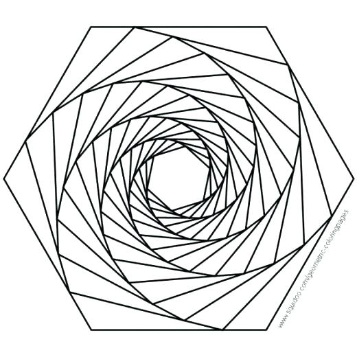 520x520 Geometric Coloring Pages Free Geometric Art Coloring Pages