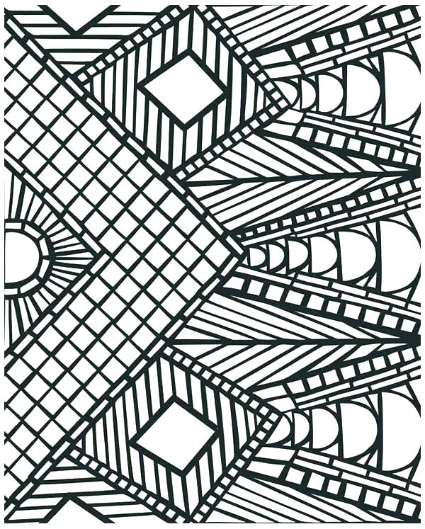 600x747 Easy Geometric Coloring Pages Cool Design Coloring Pages To Print