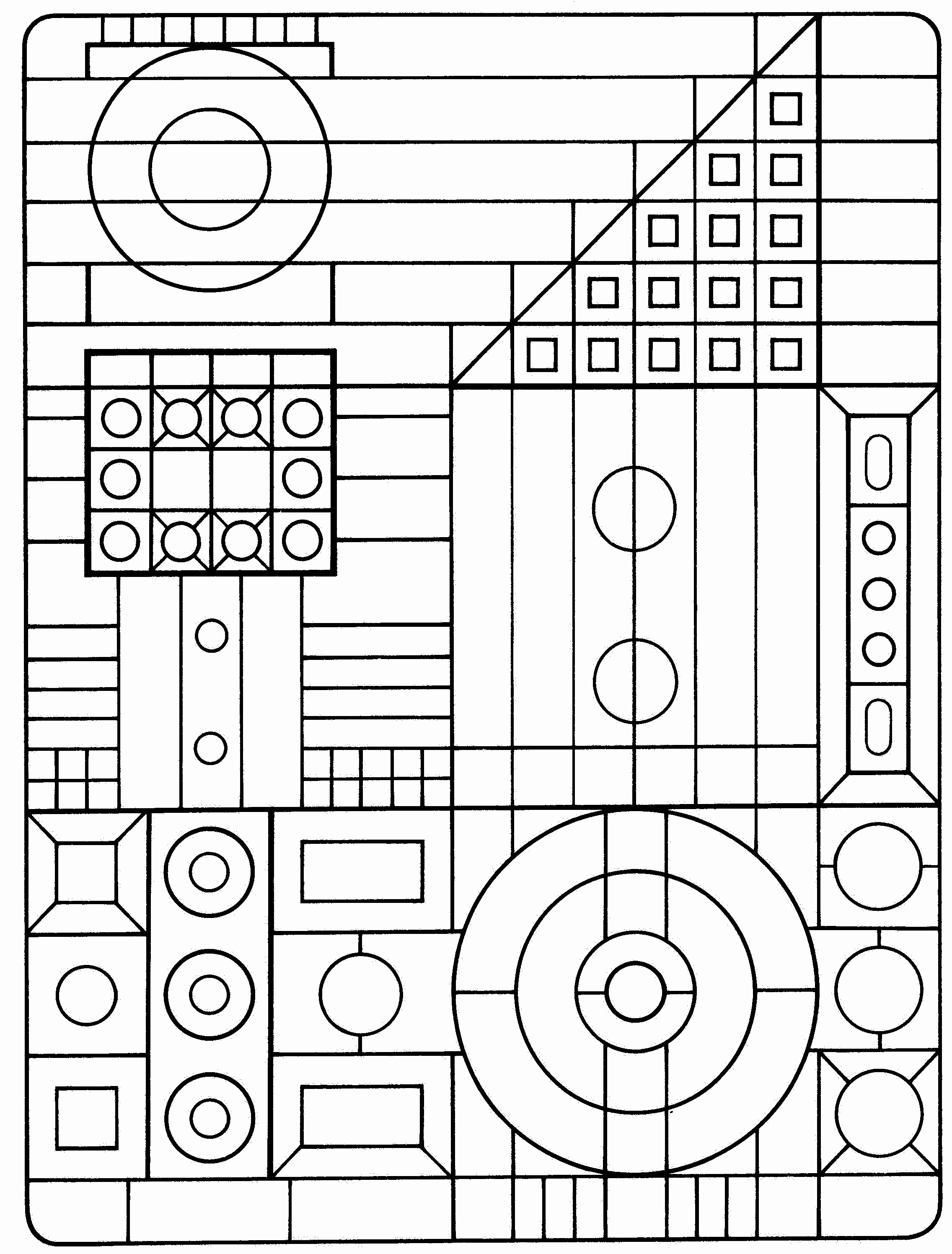 Printable Coloring Books For Kids Fresh Free Printable Geometric 2272x2993 Printable Coloring Books For Kids Fresh Free Printable Geometric