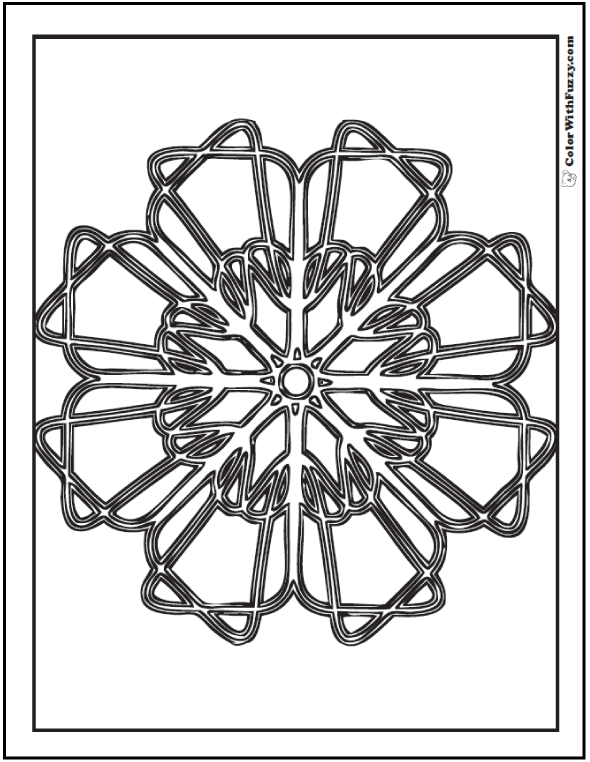 Geometric Coloring Pages To Print And Customize 590x762 Geometric Coloring Pages To Print And Customize