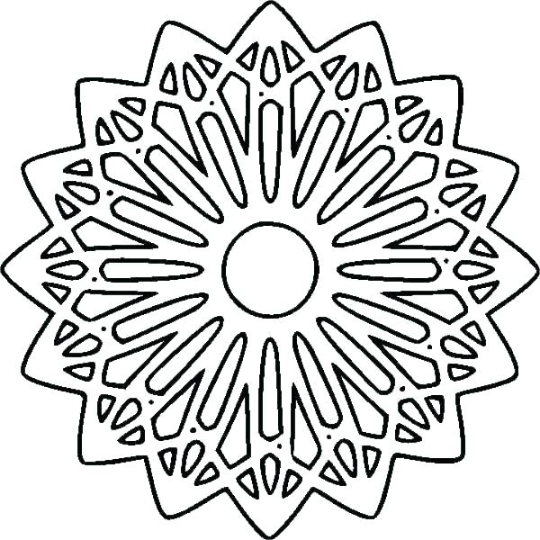600x600 Easy Geometric Coloring Pages