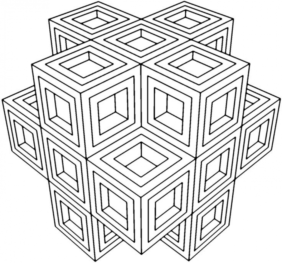 Geometric Coloring Pages For Kids