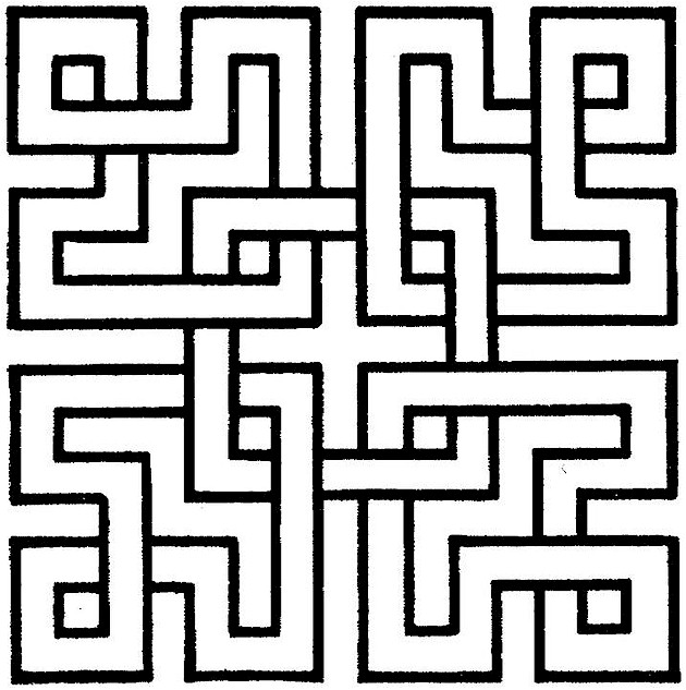 630x633 Geometric Design Coloring Page Free Download