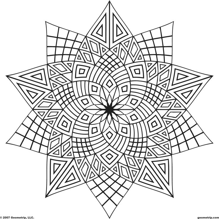 736x736 Geometric Design Coloring Pages To Download And Print For Free