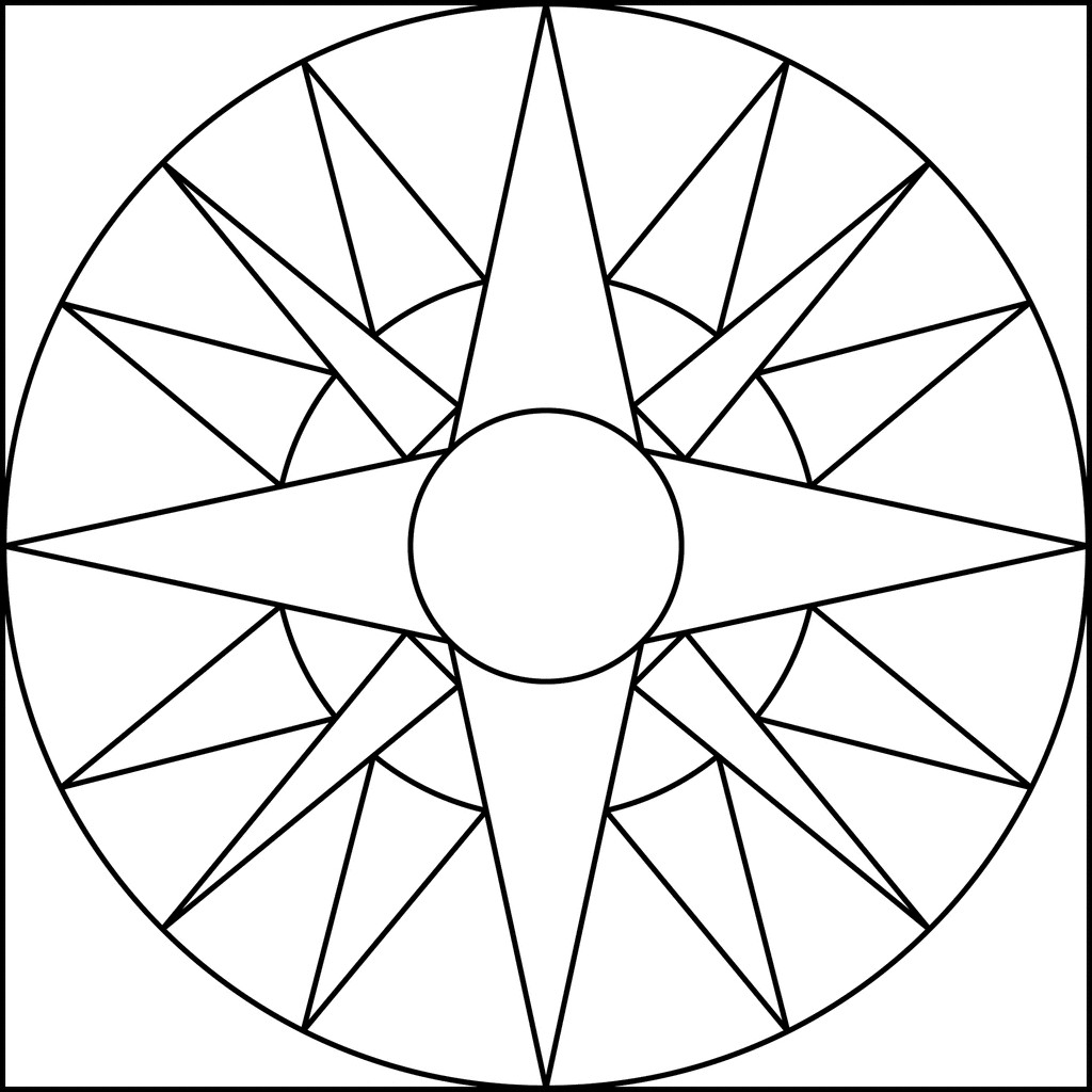 1024x1024 New Simple Geometric Designs Coloring Pages De